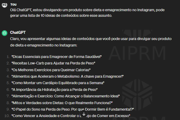 chatgpt dinheiro instagram - Use o ChatGPT para gerar ideias de conteúdo.